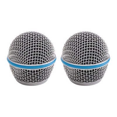 2 Stück Mikrofon Grill Mikro Gitter Ersatz Mikrofon Kopf Netz für Beta58A 9380