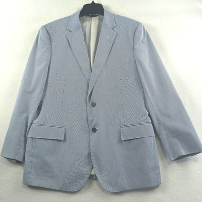 Brooks Brothers 346 Regent Fit Seersucker Sport Coat Jacket Mens Blue White 42S
