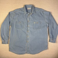Vintage Guess Jeans Georges Marciano Denim Button Up Mens XL USA Made