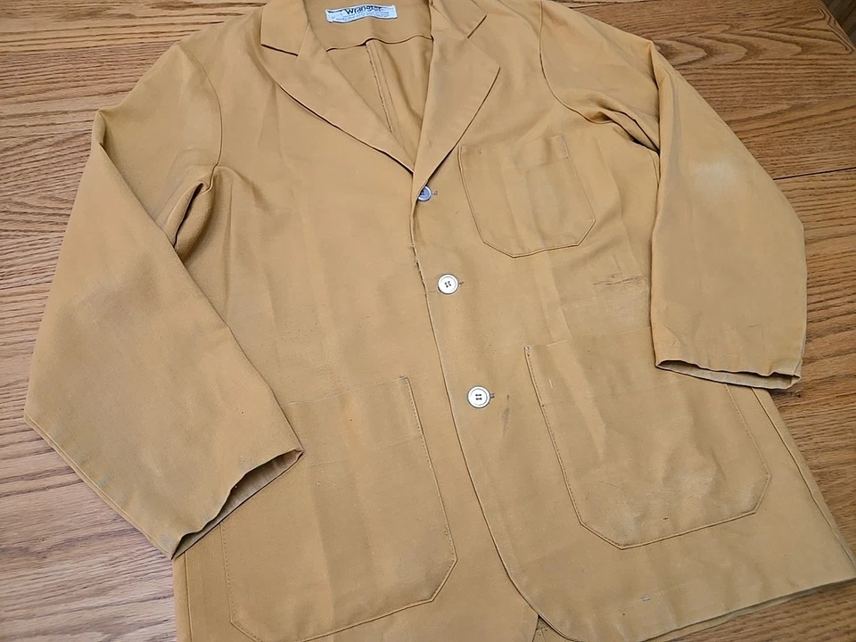 Chaqueta Blazer Wrangler De Colección Años 70 Western Para Hombre Talla 36R Hecha en EE. UU. Rockabilly Hippie Foto 2 de 4