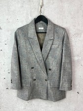 Sandro Paris Check Cotton Metal Buttons Double-Sided Blazer Size S