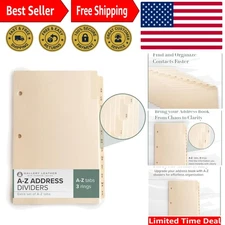 Professional A-Z Binder Tabs - Smooth Contact Organization with Mylar Strength