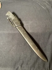 WESTERN BLACK FILLET FIXED BLADE KNIFE LEATHER SHEATH # R969 Rubber Handle Used