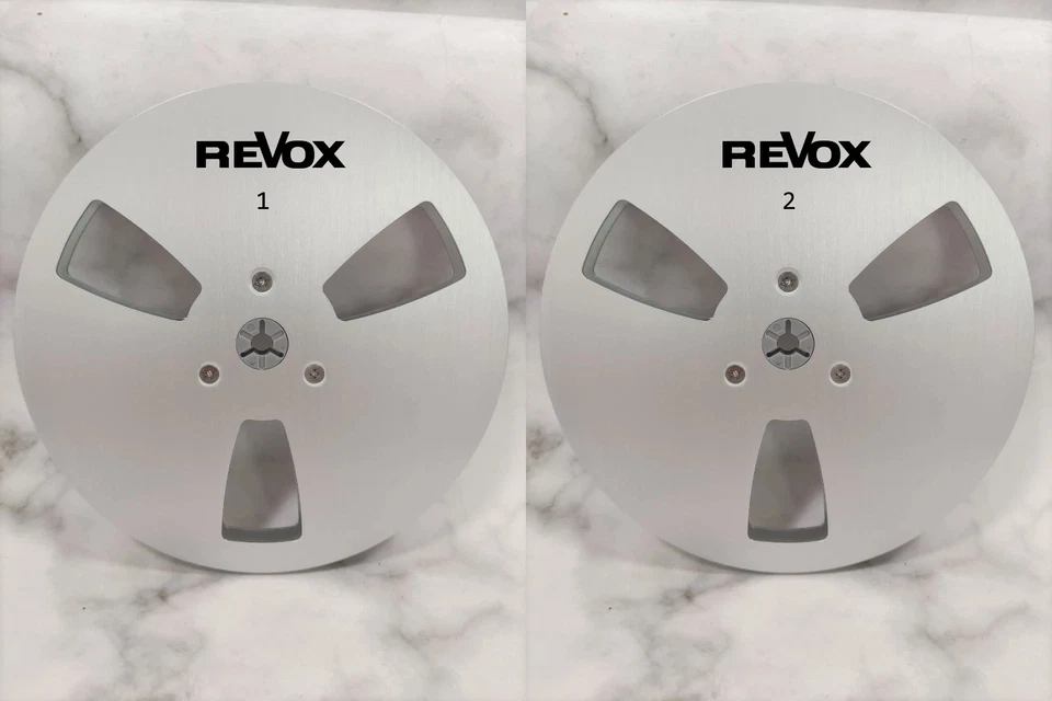 Un par de carretes de cinta Revox dorados de 7"" para grabadora de cinta PR-99 A77 B77 G36, etc. Foto 4 de 4