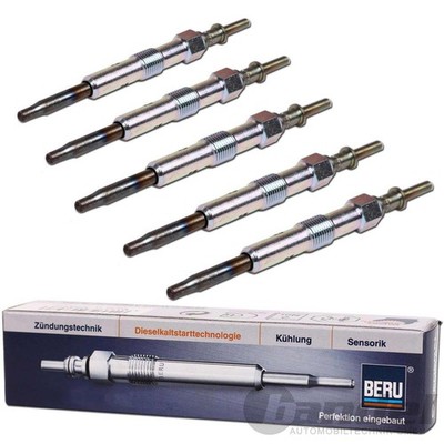 5 BERU GLÜHKERZEN passend für VOLVO S60 S80 V70 2 XC90 XC70 2.4 D D5 130PS 163PS