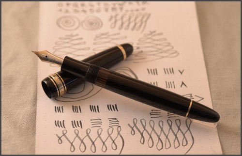 VTG MONTBLANC 142 /GERMANY 50'S / CELLULOID / EXCELLENT / EF 585 14C NIB - 第 4/19 張圖片
