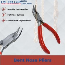 Plier Bent Nose Plier Ergonomic Pliers Jewelry Beading Hobby Crafts Wire Work