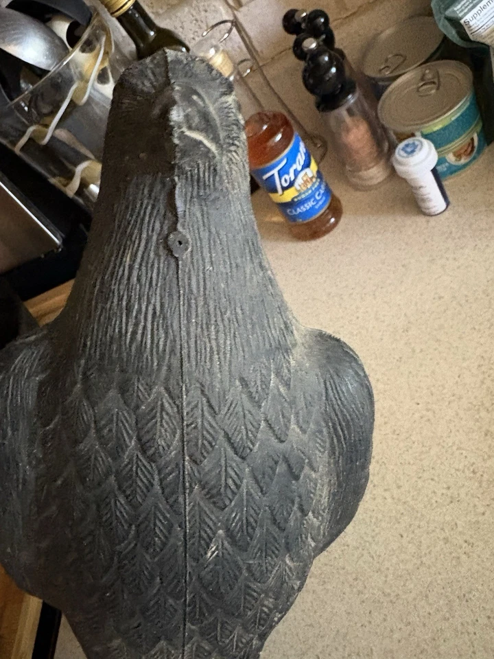 VintageBlack Crow Decoy Hunting Pest Deterrent Halloween Prop Yard - Image 2 of 4