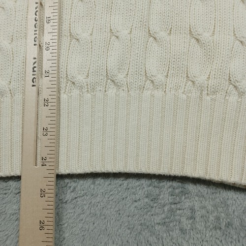 Vintage Polo Ralph Lauren Sweater Mens Medium Beige Cable Knit Golf Crest Logo by Ralph Lauren, Size M, $99.97 - Photo 7