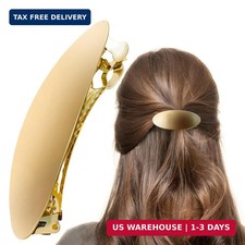 3inch Oval Vintage Metal Gold Barrettes For Women Hair Clip Gold Hair Barrette