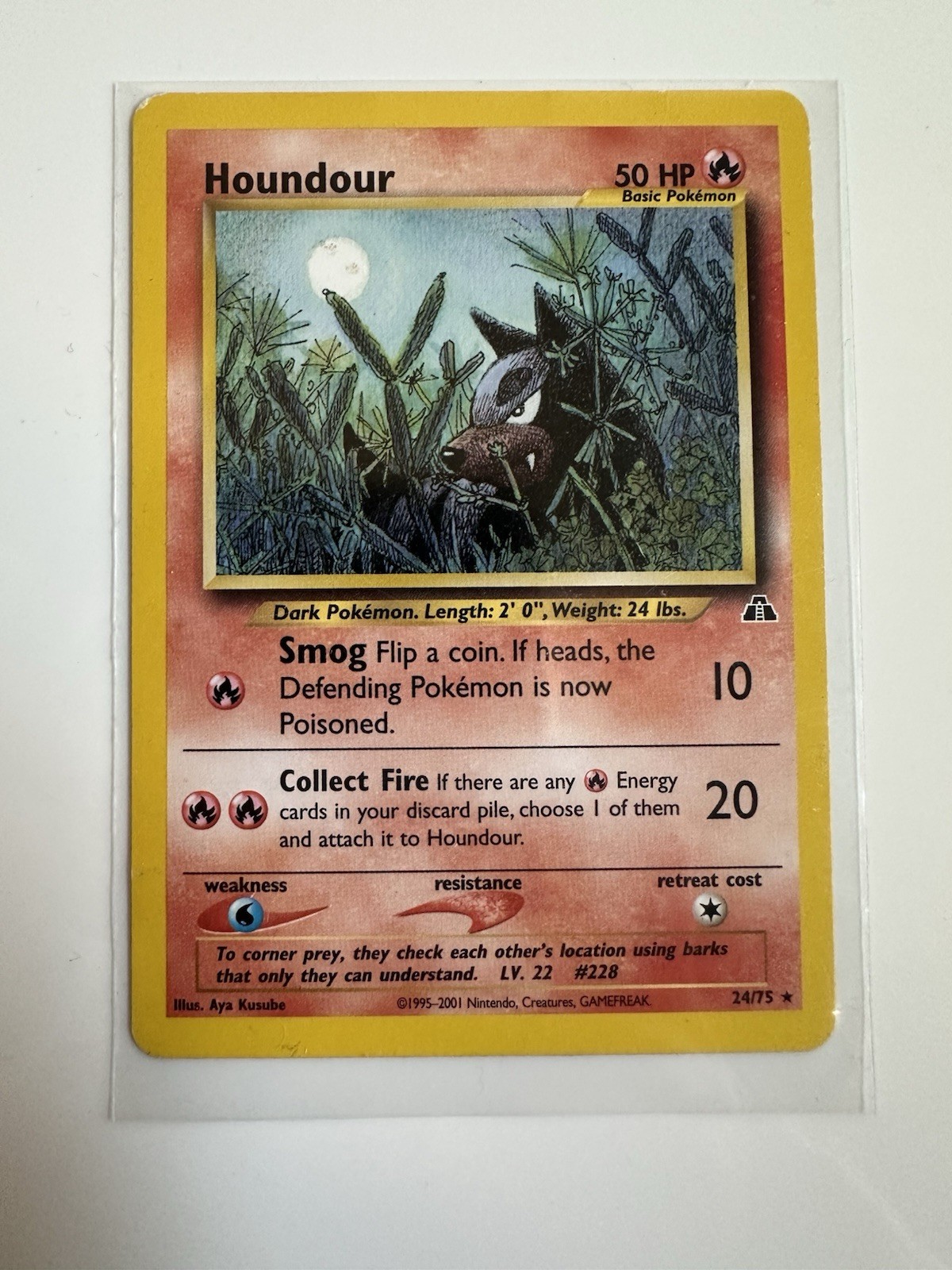 Pokémon TCG Houndour Neo Discovery Card 24/75 Unlimited Rare