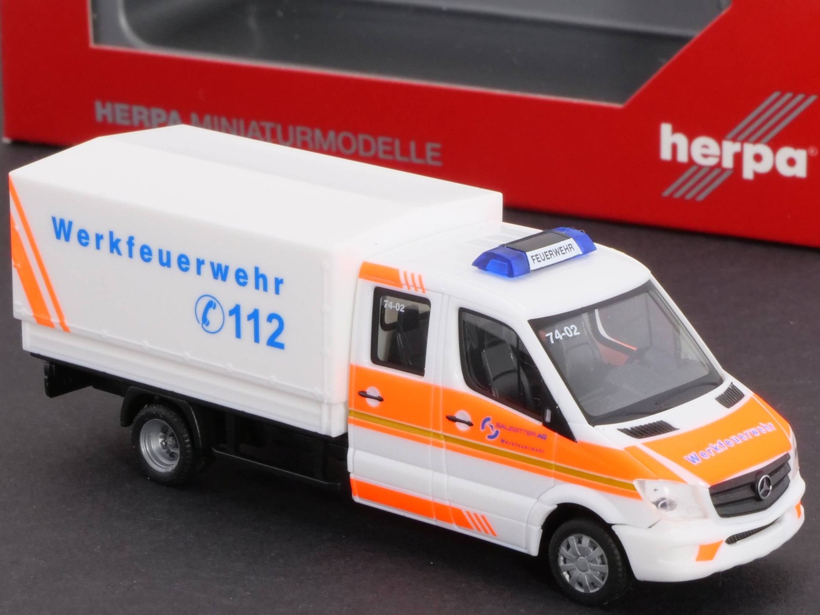 Herpa 091954 MB Sprinter Fire Brigade Salzgitter 1:87 Mint! OVP SG 1703-10-8