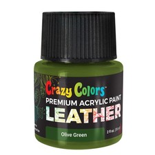 Olive Green Premium Acrylic Leather Shoe Paint, 2 oz - Sneakers, Jackets, Bags