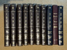 Encyclopedia Britannica Book of the Year Set Of 10: Years 1993-2002 Hardcopy