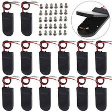 JWISLAND Pack of 50 CR2032 Battery Holder Coin Cell Battery Holder with Lea...