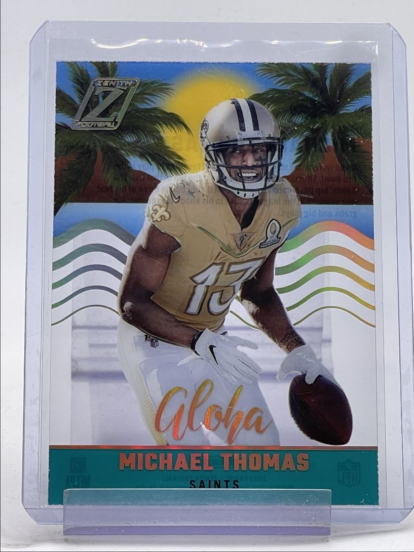 MICHAEL THOMAS 2022 ZENITH FOOTBALL ALOHA CASE HIT SP SAINTS Q2725