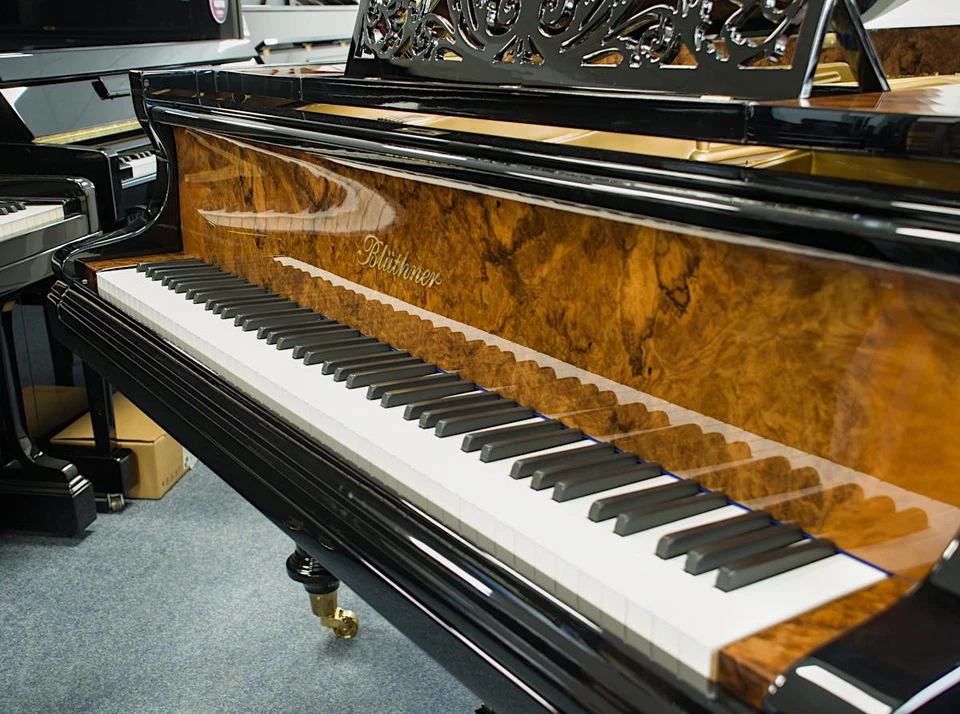 Blüthner Piano à Queue Avec Jubiläums-gussplatte, D'Occasion, 190 CM, Noir Poli - Photo 2/4