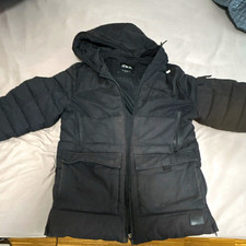 Zara Steppjacke schwarz Gr. M Unisex Kapuze R...