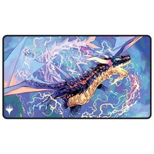 Alfombra de juego cosida negra Tarkir Dragonstorm Neriv, Heart of the Storm