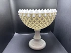 Vintage 10” Westmoreland Milk Glass Sawtooth Compote Beautiful