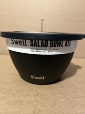 Swell Salad Bowl Kit Food Bowl Stainless Steel black onyx Brand New