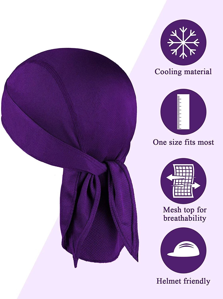 Gorra de verano con calavera para hombres y mujeres Casco de enfriamiento que absorbe el sudor Sombrero de ciclismo Bandana para la cabeza Foto 4 de 4