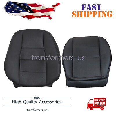For 2008 Mercedes Benz C250 C250 C350 Driver Bottom & Top Seat Cover Black