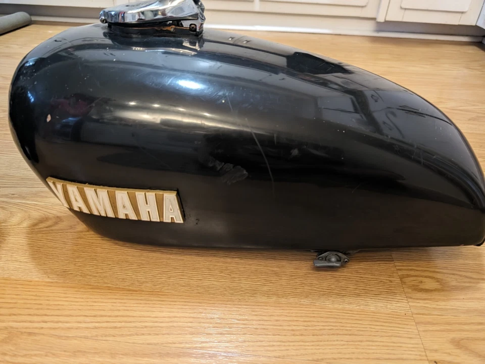 1973 Yamaha TX750 TX500 PL1155-BP13. tanque de gasolina combustível gasolina com emblemas emblemas - Imagem 2 de 4