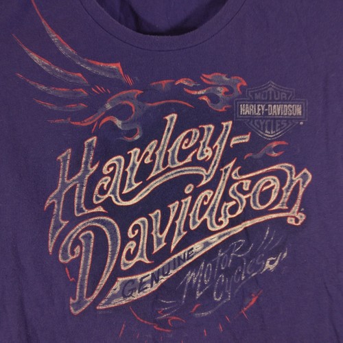 Harley-Davidson tshirt womens M Medium purple lane splitter San Jose graphic tee - 第 3/8 張圖片