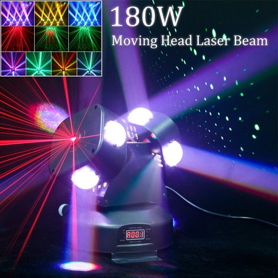 8psc 180W Laser Strahl Moving Head Stage Lighting RGBW LED DMX Strobe Partylicht