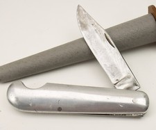 Custom Handmade Carbon Steel Aluminum Handle Easy Open Pocket Jack Knife