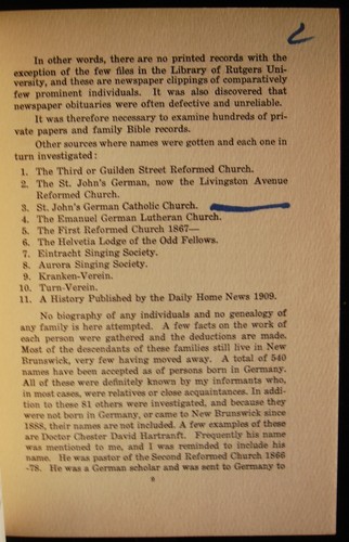 GERMANS IN NEW BRUNSWICK NEW JERSEY Carl Gramm History Very Scarce First Edition - Foto 7 di 7