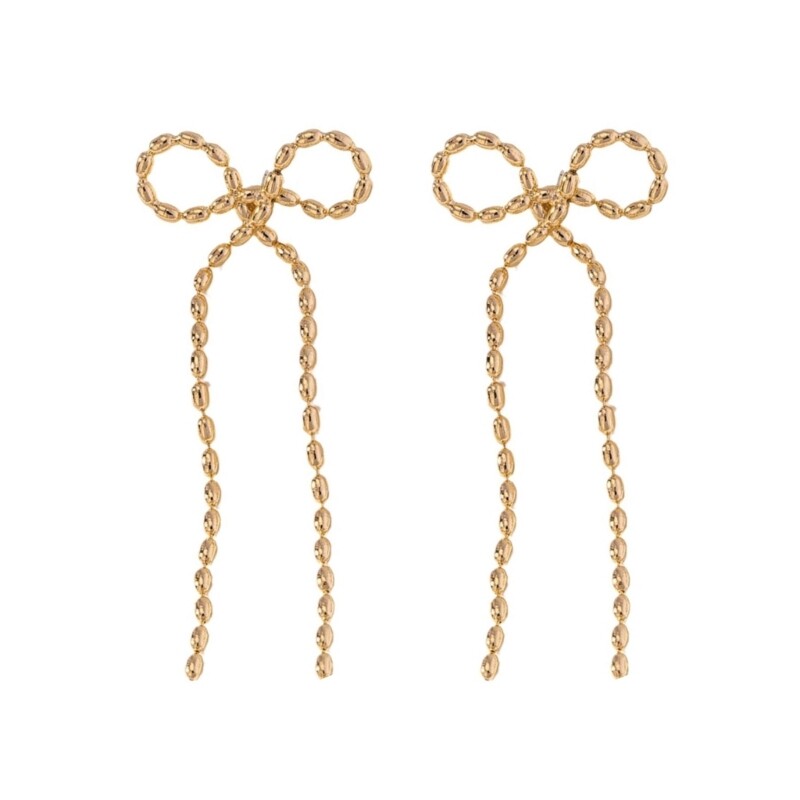 Stylish Bowknot Pendant Earrings Butterfly Bows Dangle Ear Ring Women Decoration