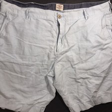 Faherty Bermuda Shorts Linen Cotton Blend Mens Size 38 Light Blue Inseam 9.5  