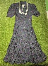 Gunne Sax Jessica McClintock Paisley Print Dress Prairie 80s Vintage Size 9