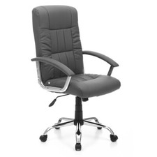 Poltrona Sedia per Ufficio da Scrivania Presidenziale Girevole con Braccioli