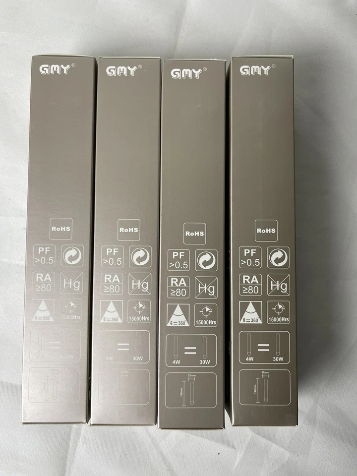 NEW GMY 6" Tubular LED Bulbs, Dimmable T 10L LED Bulb, 120V Filament LED, 4 pack - Image 2 of 4