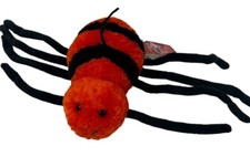Russ Spider Plush Orange Webber Bendable Legs Hanging Stuffed Animal Rare NWT