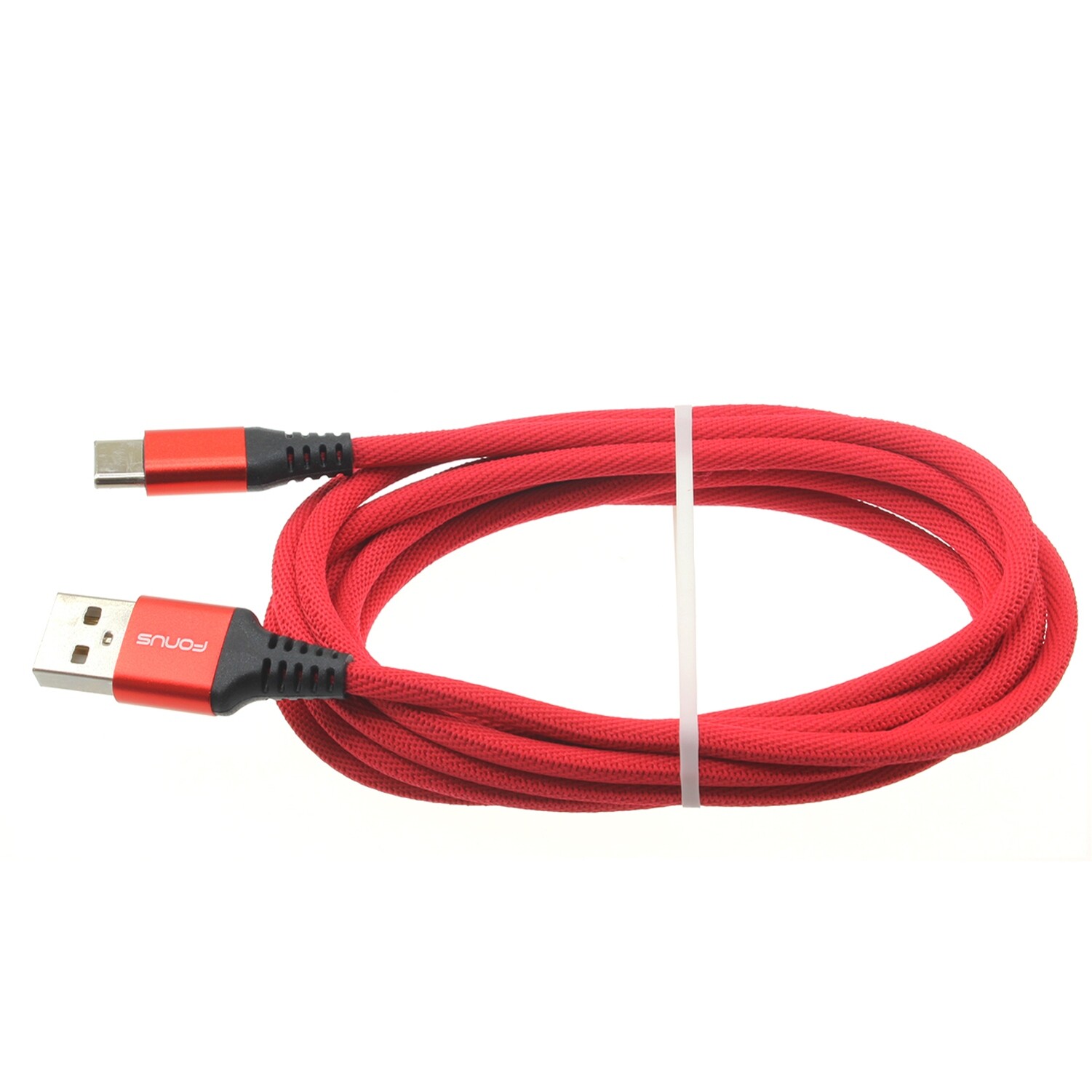 10ft Red USB-C Charger Cable for Samsung Galaxy S23/Ultra/Plus Type-C Devices