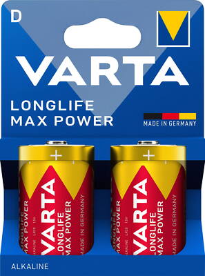 4 Varta 4720 Longlife Max Power D / Mono Alkaline Batterien im 2er Blister