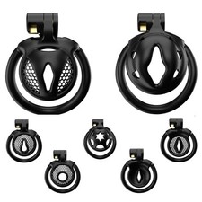 Male Cobra Chastity Cage Device 7 Types Men Resin Mamba Lock Belt 5 Rings CC535