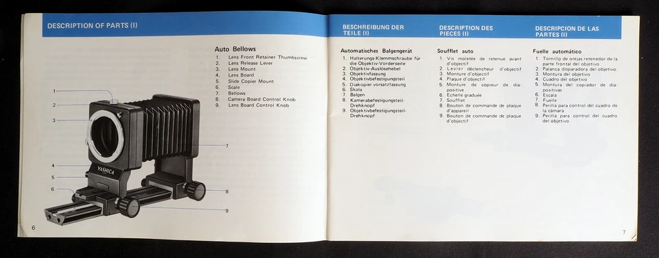 Original Yashica Auto Extension Bellows User Manual 1979 Edition - Excellent - Image 3 of 4