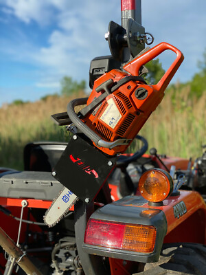 Tractor Chainsaw Rack for ROPS fits:Kubota, New Holland, John Deere P/N ...
