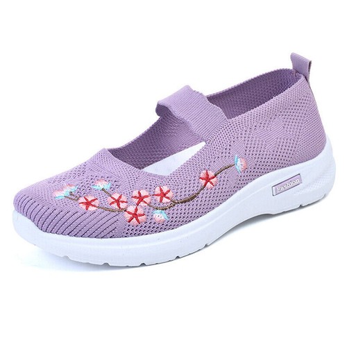 Womens Flats Comfort Mary Jane Sneaker Ladies Slip On Sports Breathable Non-Slip - Bild 19 von 28