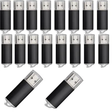Kootion USB 2.0 8GB 20pcs Metal Rectangle Flash Drive Memory For PC Laptop Black