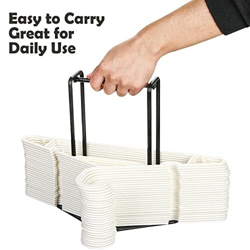 Portable Hanger Storage Rack Hanger Stacker Organizer for Closet Laundry - Picture 5 of 7