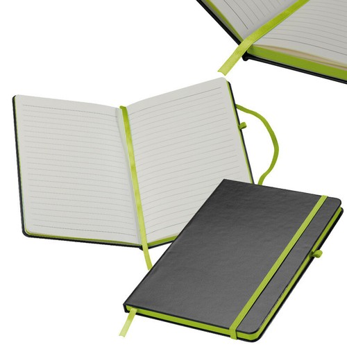 Notizbuch mit Gravur / A5 / 160 S. / liniert / PU Hardcover / Farbe: apfelgrün - Bild 3 von 4