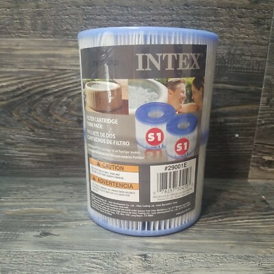 Intex 2 Pack 29001E PureSpa Type S1 Easy Set Spa Filter Cartridges