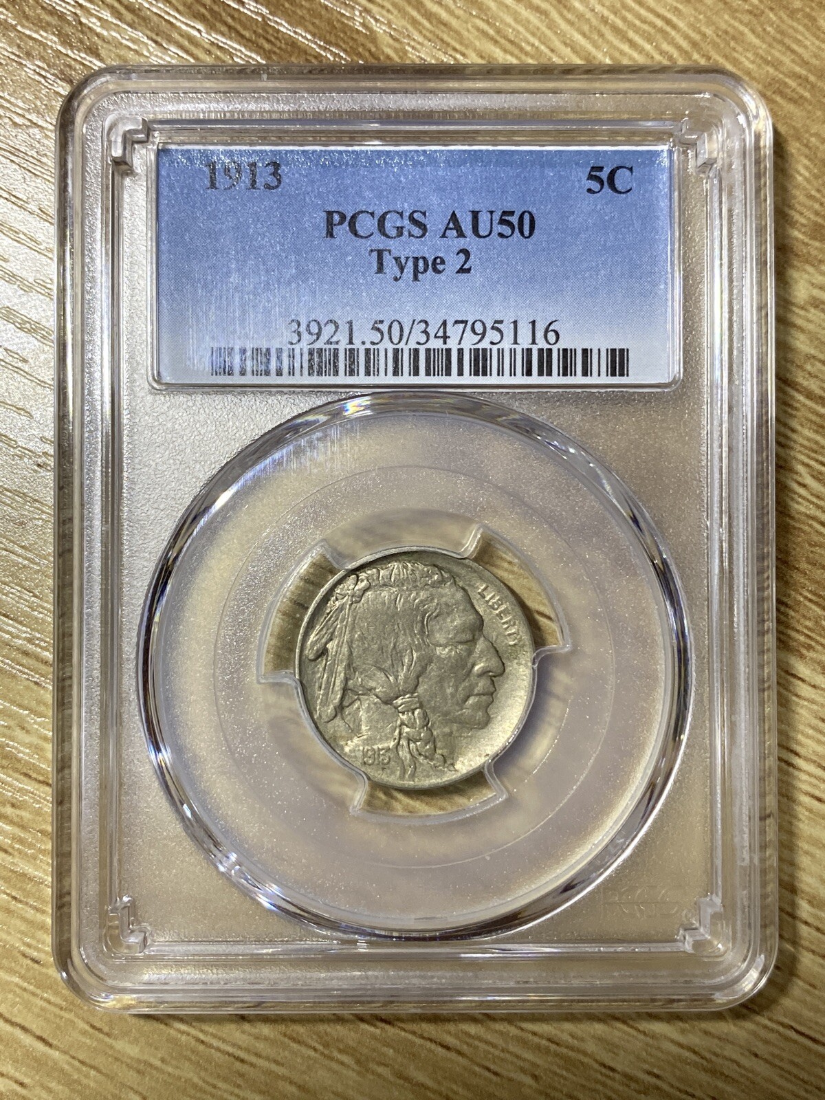 1913-P-Type-2-Buffalo-Nickel---Die-Clash