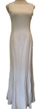 Jessica McClintock Ivory Wedding Formal dress Plain Front Embroidery Back 6 Nwt